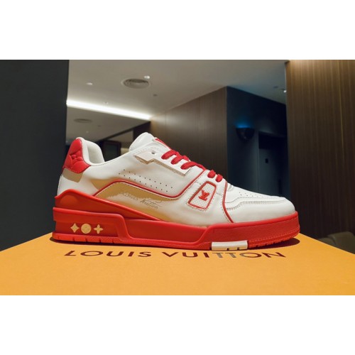 Louis Vuitton 1A8SK1 Trainer sneaker in Red Calf leather Louis Vuitton 1A8SK1 Trainer sneaker in Red Calf leather