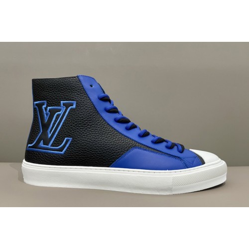 Louis Vuitton 1A8XW9 Tattoo sneaker boot in Black Grained calf leather