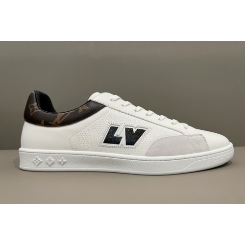 Louis Vuitton 1A8XXO Luxembourg sneaker in White Perforated calf leather and suede calf leather Louis Vuitton 1A8XXO Luxembourg sneaker in White Perforated calf leather and suede calf leather