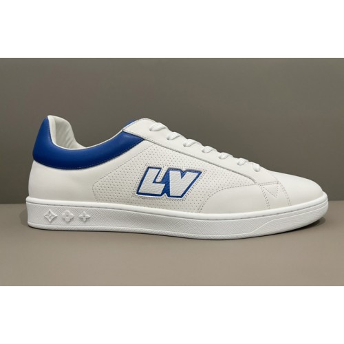 Louis Vuitton 1A8XYK Luxembourg sneaker in Blue Perforated calf leather