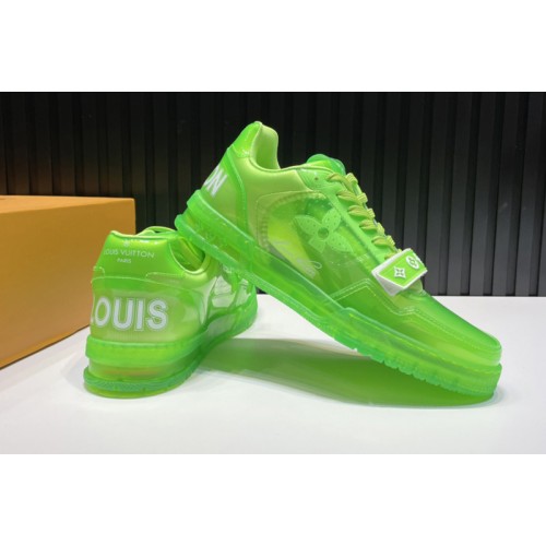 Louis Vuitton 1A98X5 Trainer sneaker in Green Transparent canvas Louis Vuitton 1A98X5 Trainer sneaker in Green Transparent canvas
