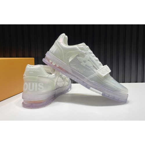 Louis Vuitton 1A98X5 Trainer sneaker in White Transparent canvas