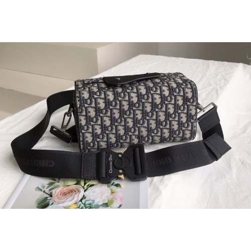 Dior 1ADPO026 Lingot messenger bag in Beige and Black Dior Oblique Jacquard and Black Grained Calfskin Dior 1ADPO026 Lingot messenger bag in Beige and Black Dior Oblique Jacquard and Black Grained Calfskin