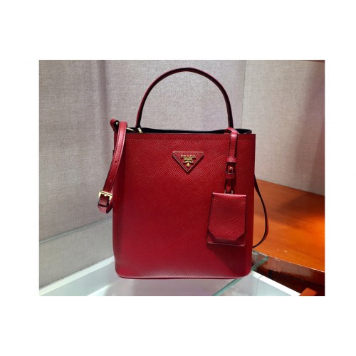Prada 1BA212 Panier Medium bag Red Saffiano leather