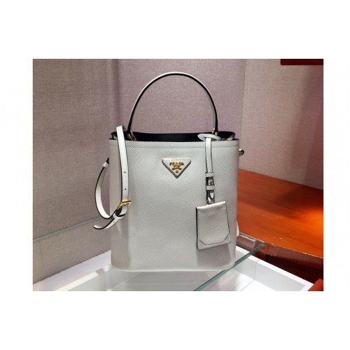 Prada 1BA212 Panier Medium bag White Saffiano leather