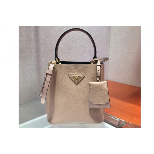 Prada 1BA217 Panier Small bag Beige Saffiano leather Prada 1BA217 Panier Small bag Beige Saffiano leather