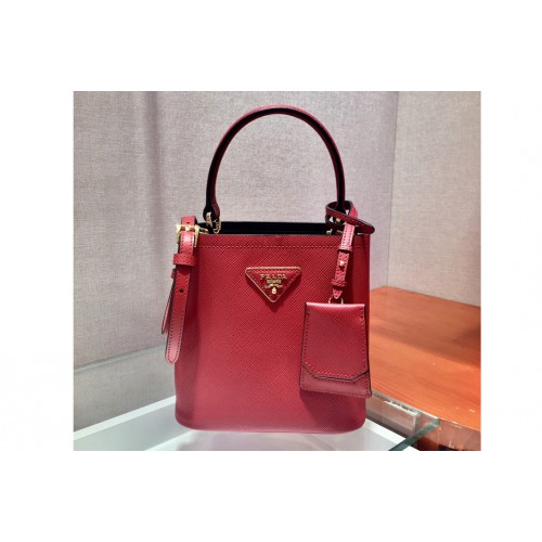 Prada 1BA217 Panier Small bag Red Saffiano leather Prada 1BA217 Panier Small bag Red Saffiano leather