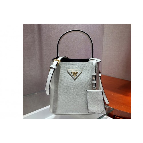 Prada 1BA217 Panier Small bag White Saffiano leather