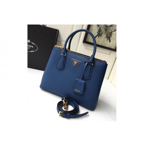 Prada 1BA232 Medium Prada Galleria Saffiano leather bag in Blue Saffiano leather Prada 1BA232 Medium Prada Galleria Saffiano leather bag in Blue Saffiano leather