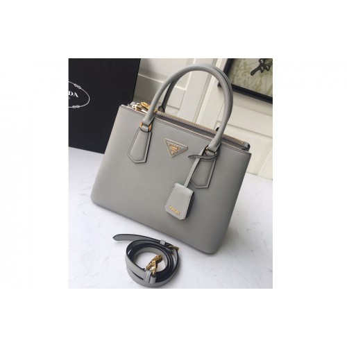 Prada 1BA232 Medium Prada Galleria Saffiano leather bag in Grey Saffiano leather