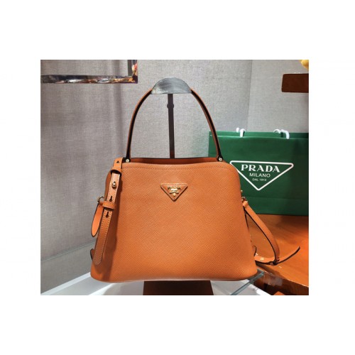 Prada 1BA282 Medium Saffiano Leather Prada Matinee Bag in Orange Saffiano Leather Prada 1BA282 Medium Saffiano Leather Prada Matinee Bag in Orange Saffiano Leather
