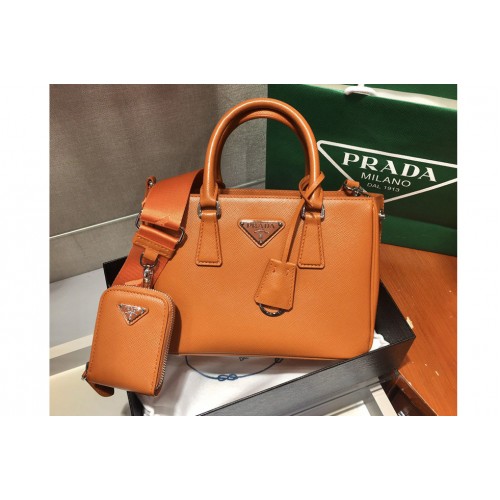 Prada 1BA296 Galleria Small Saffiano Leather Bags in Orange Saffiano Leather Prada 1BA296 Galleria Small Saffiano Leather Bags in Orange Saffiano Leather