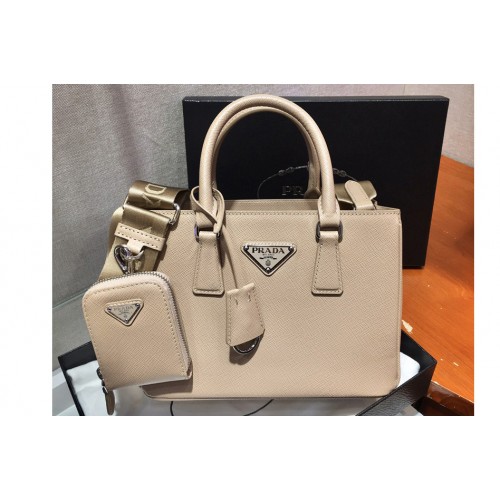 Prada 1BA296 Galleria Small Saffiano Leather Bags in Beige Saffiano Leather Prada 1BA296 Galleria Small Saffiano Leather Bags in Beige Saffiano Leather