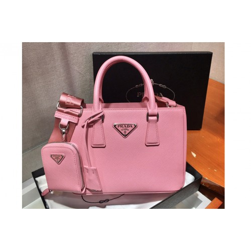 Prada 1BA296 Galleria Small Saffiano Leather Bags in Pink Saffiano Leather Prada 1BA296 Galleria Small Saffiano Leather Bags in Pink Saffiano Leather