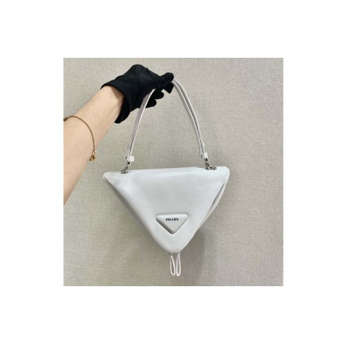 Prada 1BA315 Padded nappa leather handbag in White nappa leather Prada 1BA315 Padded nappa leather handbag in White nappa leather
