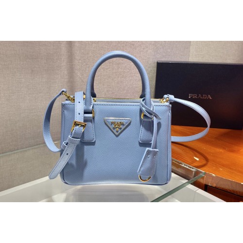 Prada 1BA906 Prada Galleria Saffiano leather micro-bag in Blue Saffiano leather Prada 1BA906 Prada Galleria Saffiano leather micro-bag in Blue Saffiano leather
