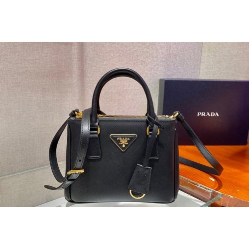 Prada 1BA906 Prada Galleria Saffiano leather micro-bag in Black Saffiano leather