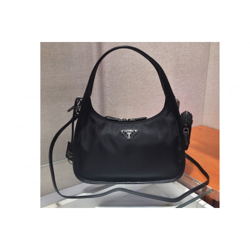 Prada 1BC115 Re-Nylon Hobo Bags Black Nylon