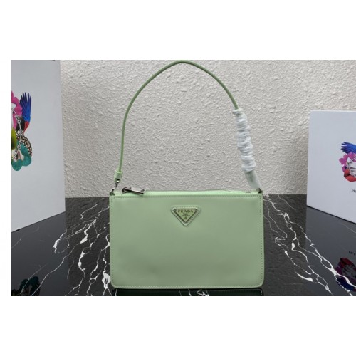 Prada 1BC155 Brushed leather mini-bag in Green brushed leather
