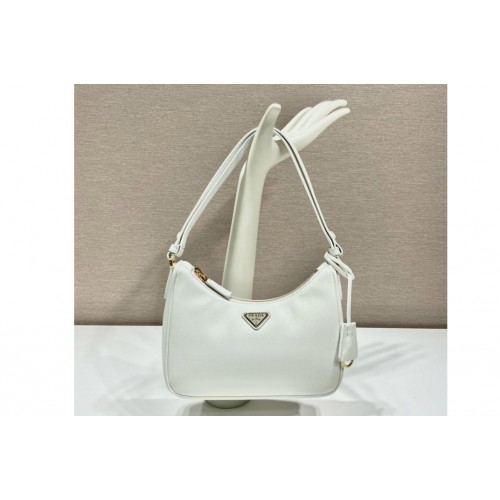 Prada 1BC204 Saffiano leather mini-bag on White Leather