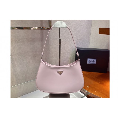 Prada 1BC499 Prada Cleo brushed leather shoulder bag in Pink brushed leather