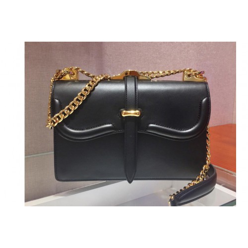 Prada 1BD188 Belle leather shoulder bags Black Calf Leather Prada 1BD188 Belle leather shoulder bags Black Calf Leather