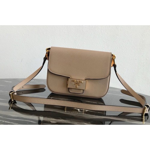 Prada 1BD217 Embleme Saffiano leather bag in Apricot Saffiano leather Prada 1BD217 Embleme Saffiano leather bag in Apricot Saffiano leather