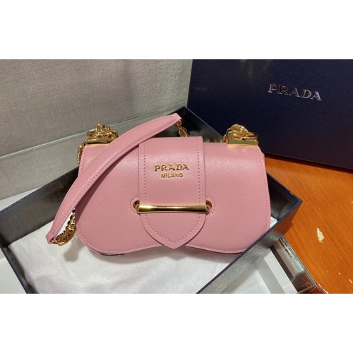 Prada 1BD219 Saffiano Leather Prada Sidonie Bag in Pink Saffiano leather