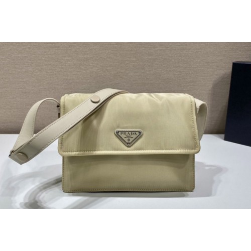 Prada 1BD258 Mini padded Re-Nylon shoulder bag in Yellow Nylon