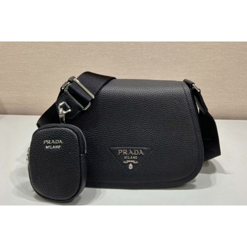 Prada 1BD293 Leather shoulder bag in Black Leather Prada 1BD293 Leather shoulder bag in Black Leather