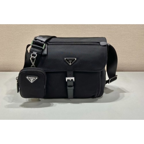Prada 1BD994 Re-Nylon shoulder bag On Black Nylon