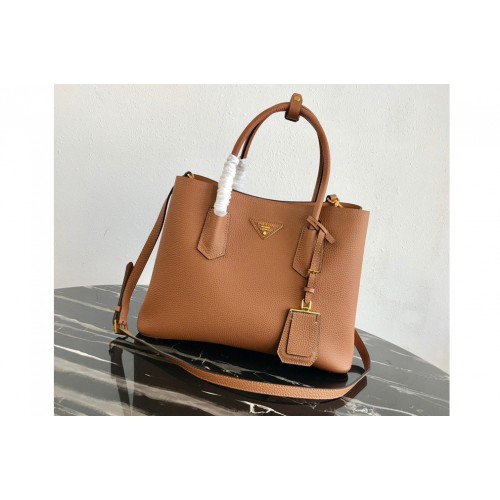 Prada 1BG008 Double Medium Bag in Tan Saffiano leather Prada 1BG008 Double Medium Bag in Tan Saffiano leather