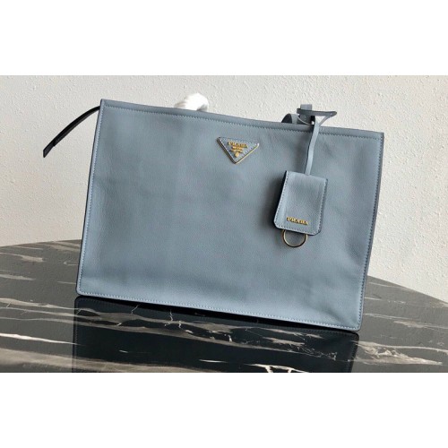 Prada 1BG122 Leather tote Bag in Light Blue Calf leather Prada 1BG122 Leather tote Bag in Light Blue Calf leather