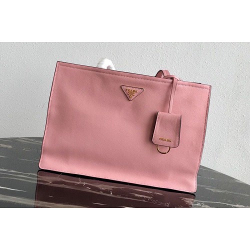 Prada 1BG122 Leather tote Bag in Pink Calf leather