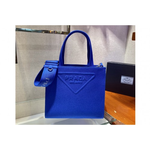 Prada 1BG382 Drill tote bag in Blue Fabric