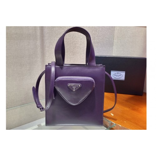 Prada 1BG418 Nappa leather tote bag in Purple nappa leather