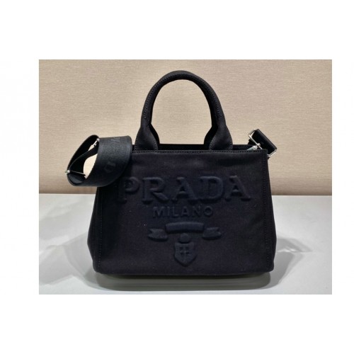 Prada 1BG439 Denim Tote bag in Black Denim Prada 1BG439 Denim Tote bag in Black Denim
