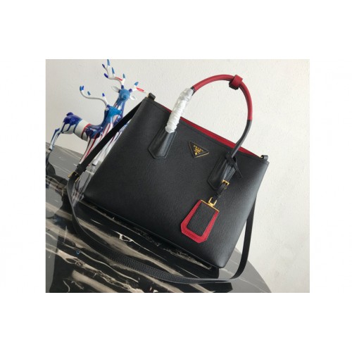 Prada 1BG775 Double Medium Bag in Black Saffiano leather Prada 1BG775 Double Medium Bag in Black Saffiano leather