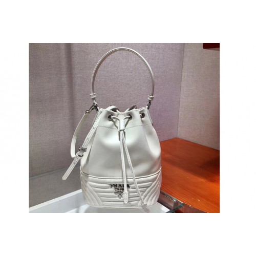 Prada 1BH038 Duet leather shoulder bags White Calf leather Prada 1BH038 Duet leather shoulder bags White Calf leather