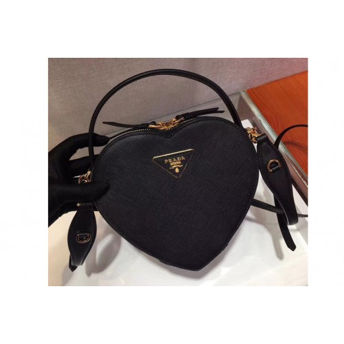 Prada 1BH144 Odette Bags Black Saffiano leather