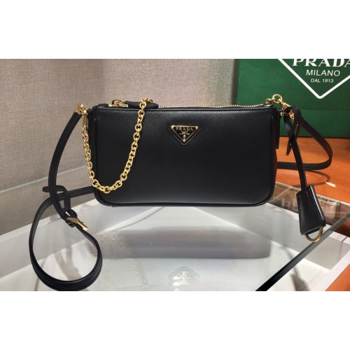 Prada 1BH171 Prada Re-Edition 2000 shoulder bag in Black Saffiano leather Prada 1BH171 Prada Re-Edition 2000 shoulder bag in Black Saffiano leather