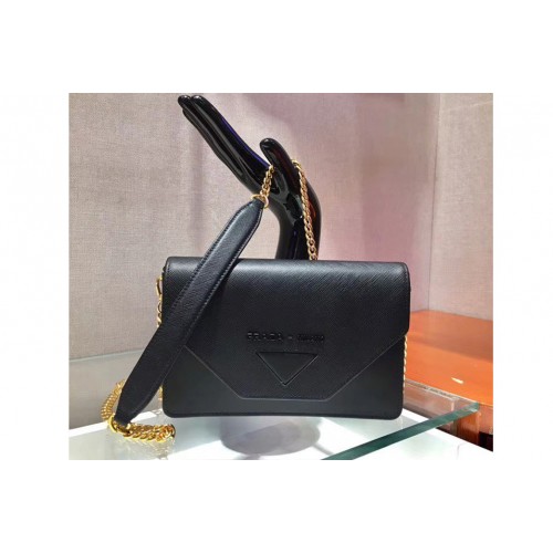 Prada 1BP014 Leather mini-bags Black Calf leather Prada 1BP014 Leather mini-bags Black Calf leather
