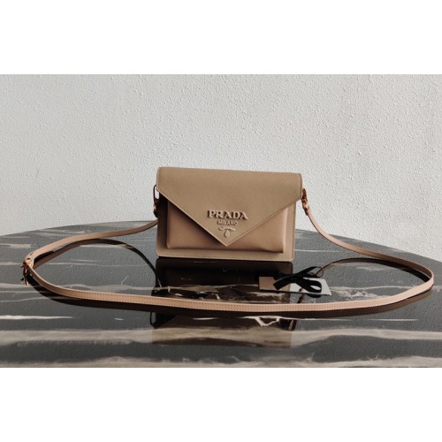 Prada 1BP020 Saffiano leather mini-bag in Apricot Saffiano leather Prada 1BP020 Saffiano leather mini-bag in Apricot Saffiano leather
