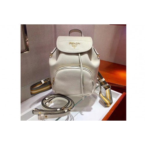 Prada 1BZ035 Leather backpack White Calf leather Prada 1BZ035 Leather backpack White Calf leather