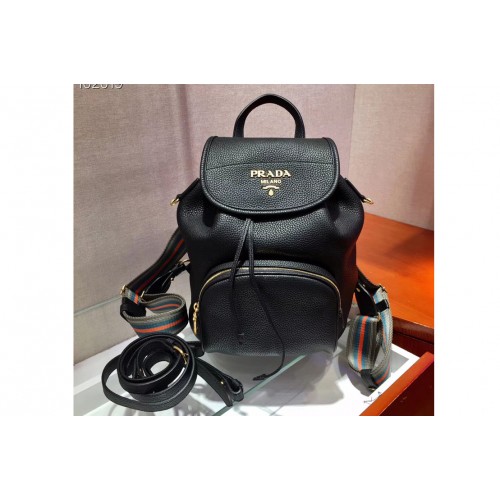 Prada 1BZ035 Leather backpack Black Calf leather