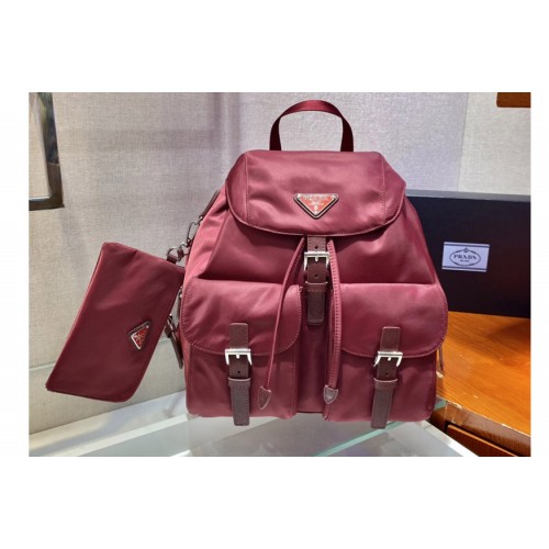 Prada 1BZ677 Small Re-Nylon backpack in Red Nylon