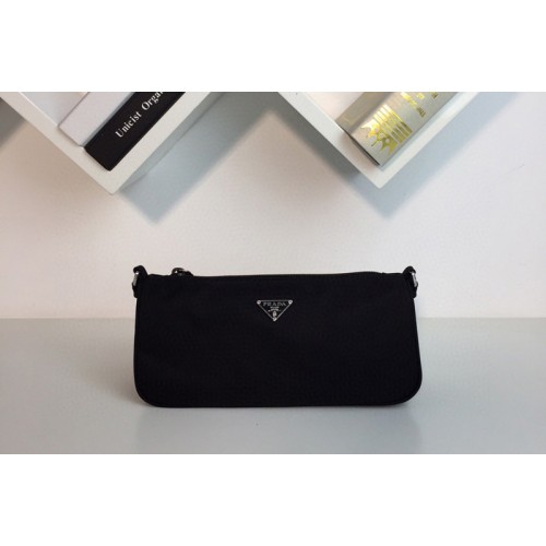 Prada 1N1419 Black nylon hobo bag in Black Nylon