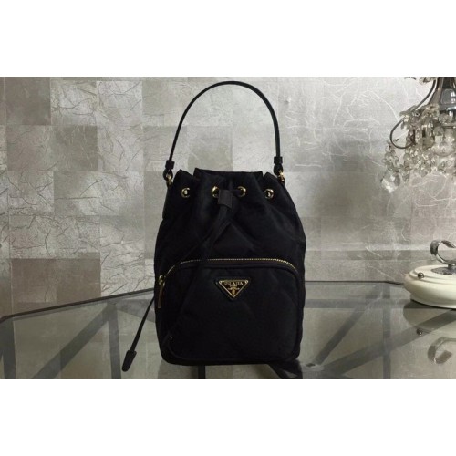 Prada 1BH038 Duet fabric shoulder bag Black Nylon Prada 1BH038 Duet fabric shoulder bag Black Nylon