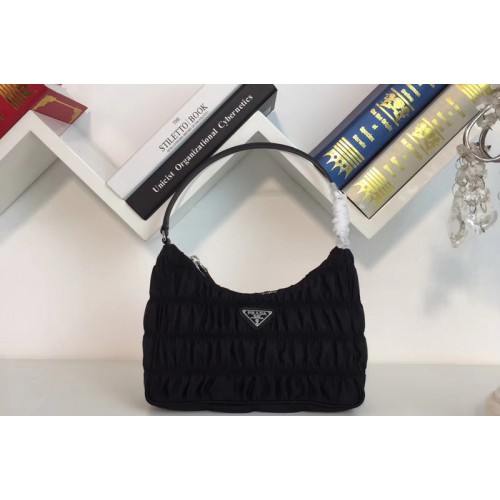 Prada 1NE204 Nylon and Saffiano leather mini bag Black Nylon