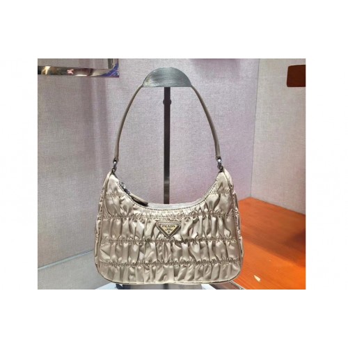 Prada 1NE204 Nylon and Saffiano leather mini bags Beige Nylon